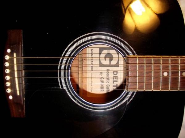 Image 3 of acoustic guitar delta black acoustic