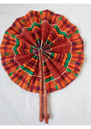 Image 1 of Unique handmade fan / accessory with african fabrics