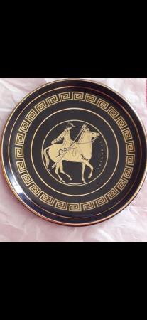 Image 2 of 24k gold plated Greek plate for sale