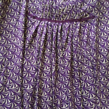 Image 6 of Size 18 NEXT Purple & Cream Short Sleeved Smock Top