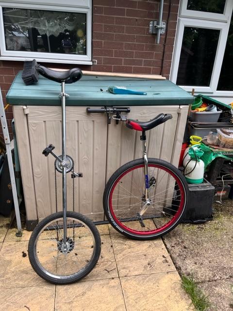 Preview of the first image of 2 unicycles for sale in great condition.