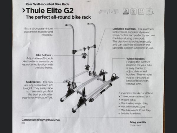 Image 1 of Thule G2 elite bike carrier