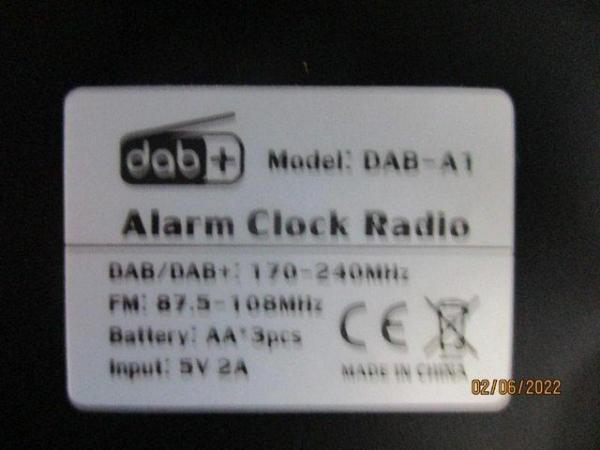 Image 1 of DAB/radio/time/alarm - used only once