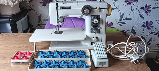 Image 1 of New Home Sewing Machine with cams etc.