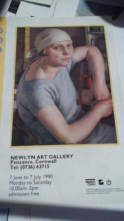 Image 2 of Newlyn Art Gallery Advert Poster, Dod Procter, Girl in Blue