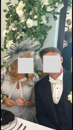 Image 3 of Grey Wedding Hat (headband)