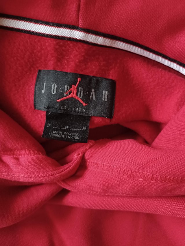 Preview of the first image of Men's Jordan Red Hoodie for sale.