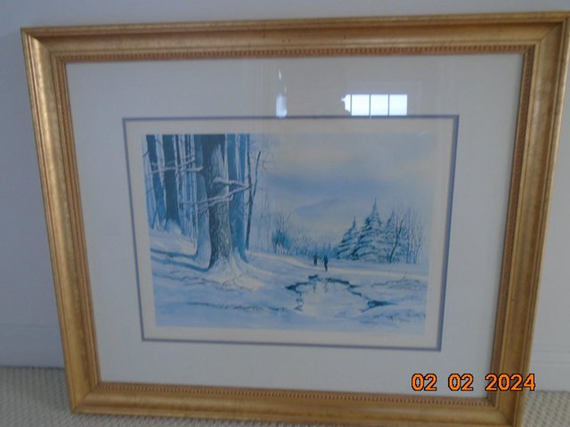 Preview of the first image of 1980 Lake Placid Winter Olympics Signed Numbered Print.
