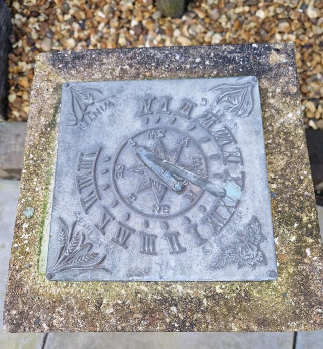 Preview of the first image of Very old sundial solid concrete/stone.