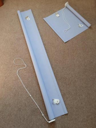 Image 1 of Two Matching Roller Blinds in Plain Lilac