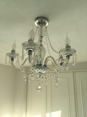 Image 2 of 5 arm crystal effect chandelier by Maison