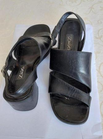Image 2 of Ladies Next Black Sandals size 5 – Block Heel
