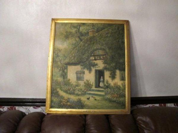Image 1 of PAINTING OLD OILPAINTINGON CANVAS