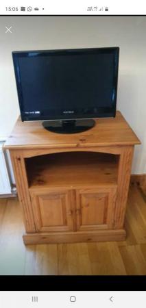Image 5 of Solid pine tv unit with cupboard