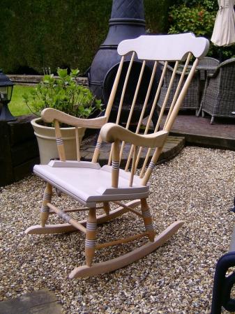 Image 2 of Wooden rocking chair in elm