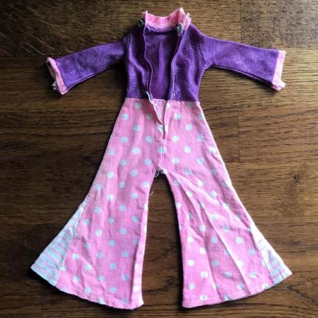 Image 3 of 1974 Sindy doll jumpsuit 'Fun Flares' part outfit S605. TLC