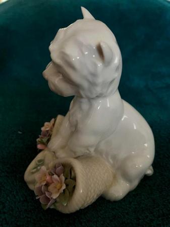 Image 3 of Lladro Figurine Playful Character White Westie Puppy Dog Scu