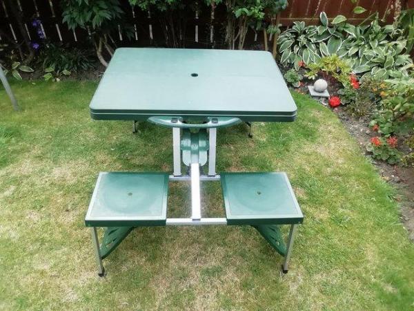 Image 2 of FOLDING TABLE AND FOUR CHAIRS SET FOR CAMPING/PICNICS etc