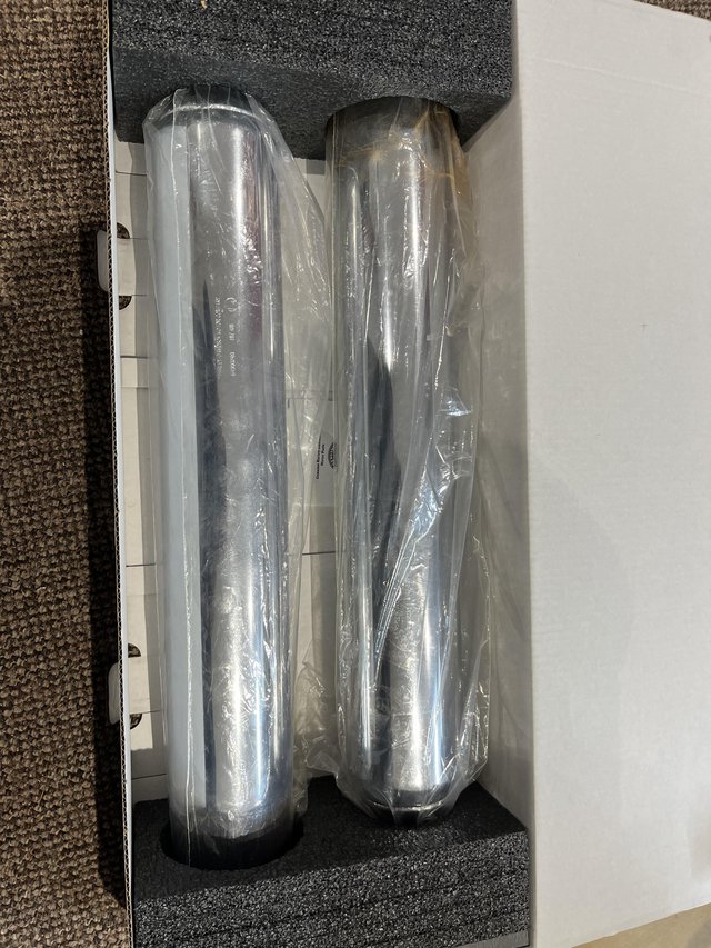 Preview of the first image of Harley Davidson chrome exhaust silencers.