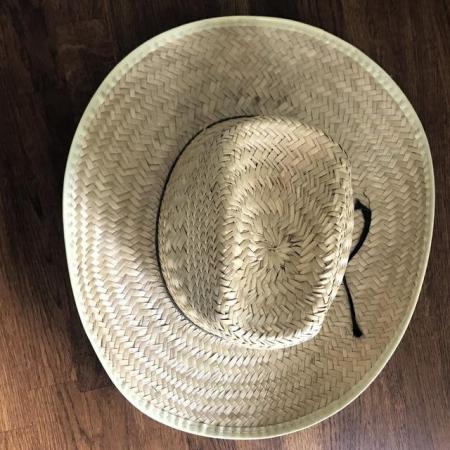 Image 3 of Adult's natural-coloured straw cowboy hat
