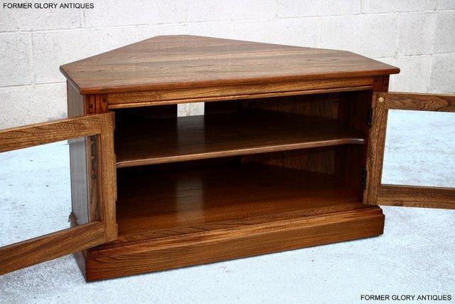Image 16 of AN ERCOL GOLDEN DAWN ELM CORNER TV CABINET STAND TABLE UNIT