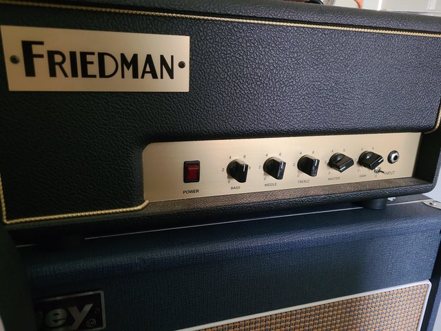 Preview of the first image of Friedman pt20 pink taco amp hardwired. Not marshall fender.