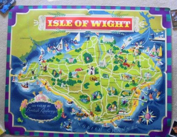 Image 1 of 1961 BR Isle of Wight poster by Lander