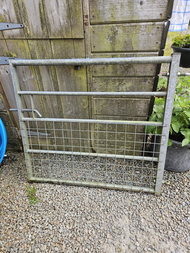 Preview of the first image of 4ft galvanised gate with spring latch.