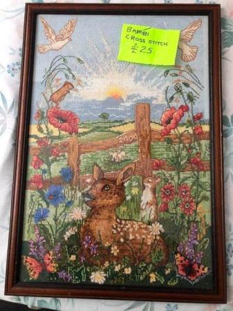 Image 1 of Beautiful framed tapestry picture