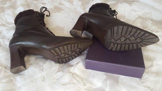 Image 3 of Brown Laced Up Ankle Boots size UK 3.5/Eur 36.5
