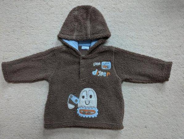 Image 1 of Cherokee, Little Digger, Hooded Long Sleeve Plush Boy's Top