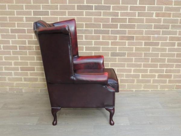 Image 5 of Chesterfield Queen Anne Ox Blood Excellent Armchair (UK Deli