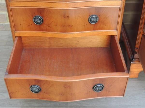 Image 13 of Pair of Burr Wood Bedside Chests (UK Delivery)
