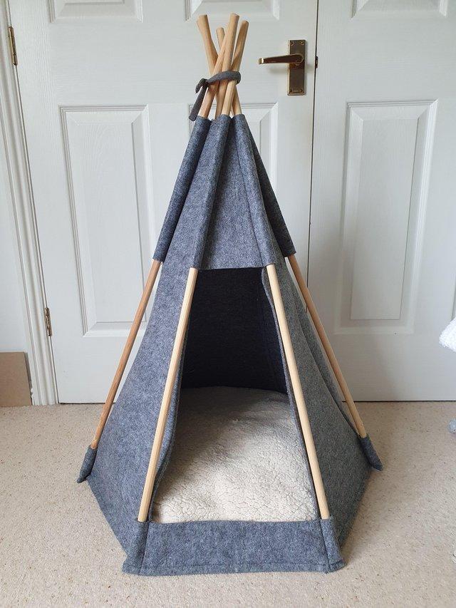 Preview of the first image of Pet Teepee, in Grey, medium size.