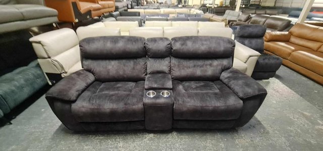 Image 11 of Radley Decent charcoal fabric manual recliner sofa