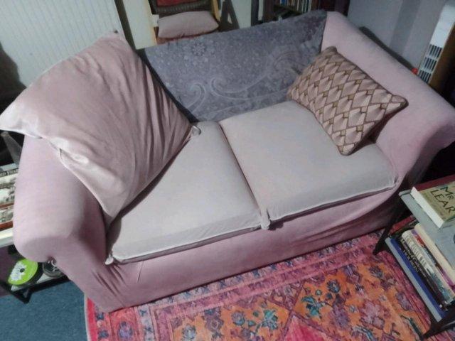 Preview of the first image of Lovely 2-seater sofa with removable covers. Very comfy!.