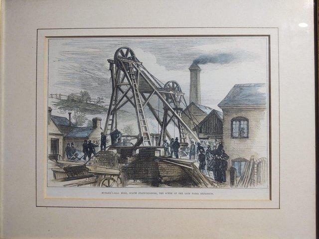 Preview of the first image of A Vintage Colour Framed Print Of Bunkers Hill Mine (Audley-S.