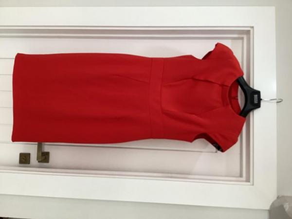 Image 3 of Bright red fitted Karen millen dress size 12