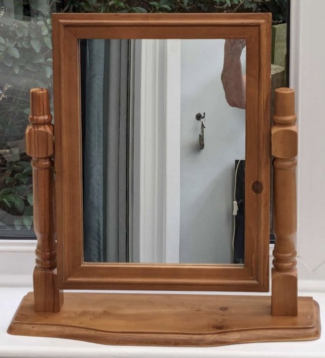Preview of the first image of Pine dressing table mirror.