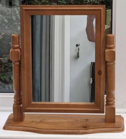 Image 1 of Pine dressing table mirror