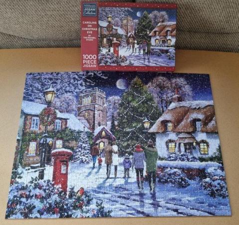 Image 3 of 1000 piece jigsaw called CAROLING ON CHRISTMAS EVE BY WHSMIT