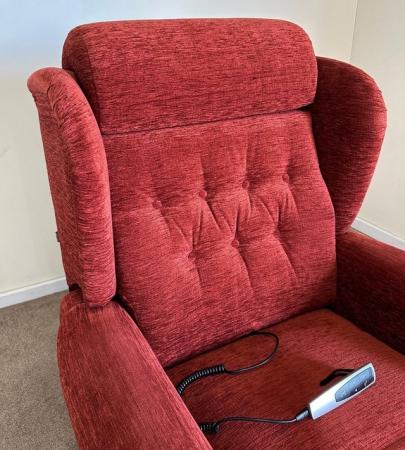 Image 3 of WILLOWBROOK ELECTRIC RISER RECLINER RED CHAIR ~ CAN DELIVER