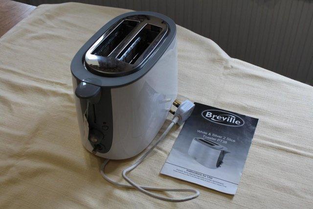 Image 3 of Breville 2 Slice Toaster, White & Silver