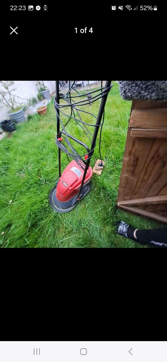 Preview of the first image of Flymo lawn mower used once.