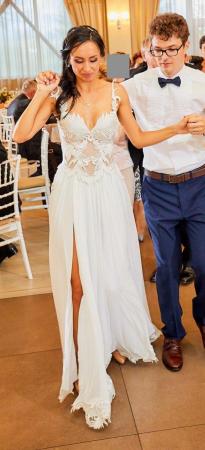 Image 1 of A-Line Wedding Dress with Lace