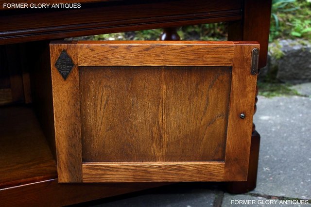 Image 27 of OLD CHARM LIGHT OAK LONG WINE COFFEE TABLE CABINET TV STAND