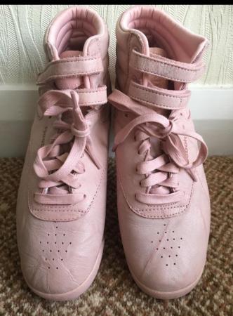 Image 3 of Trainers polish pink crinkle look Size UK 7