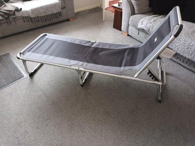 Preview of the first image of Go outdoors Trail lounger/campbed.