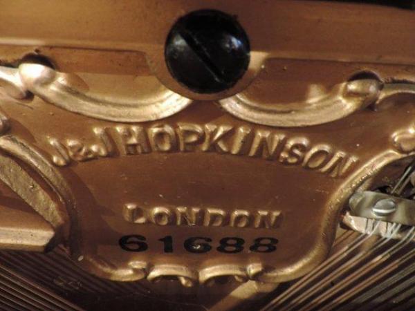 Image 3 of Hopkinson Mahogany Framed Antique Upright Piano
