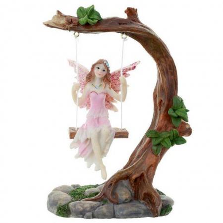 Image 1 of Collectable Flower Fairy Figurine - Swing. Free postage